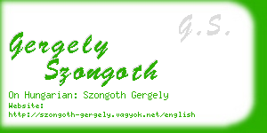 gergely szongoth business card